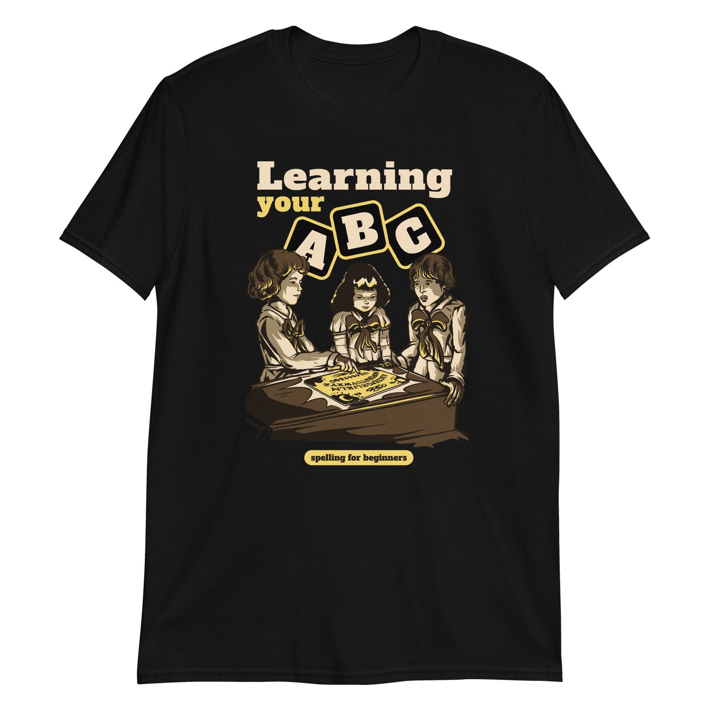 Learning Your ABC Funny 70s Spooky Retro Cartoon T-Shirt