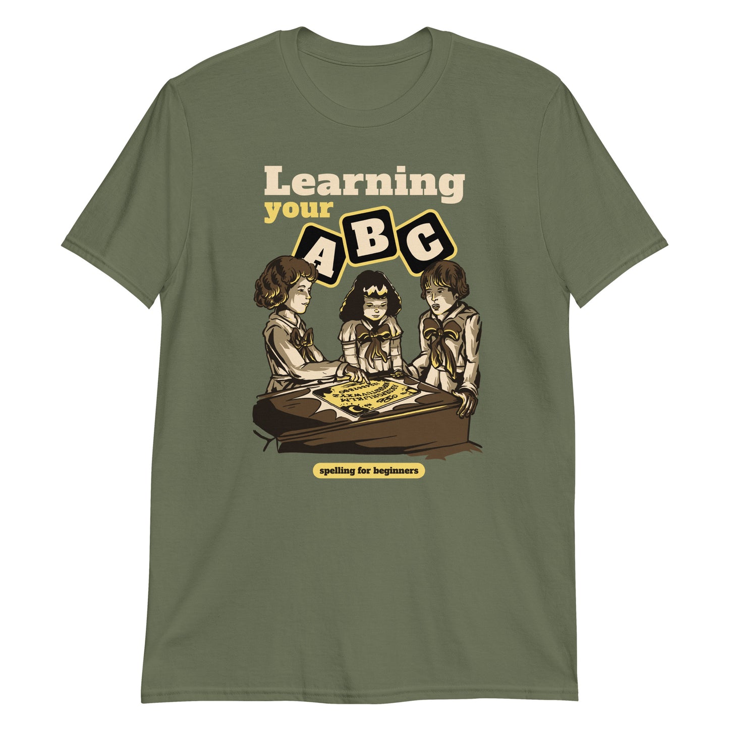 Learning Your ABC Funny 70s Spooky Retro Cartoon T-Shirt