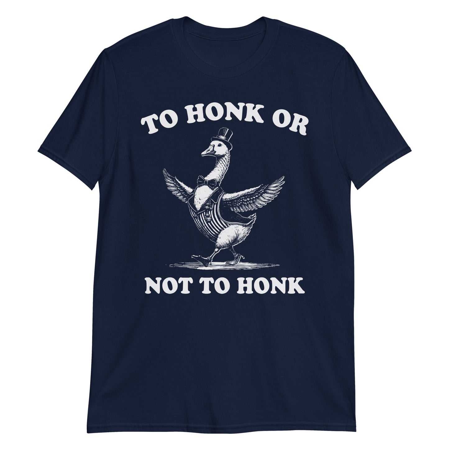 To Honk Or Not To Honk Funny Retro Cartoon Goose Meme T-Shirt